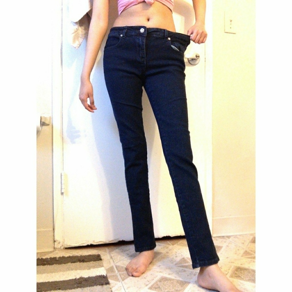 Y2k Dark Blue Jeans